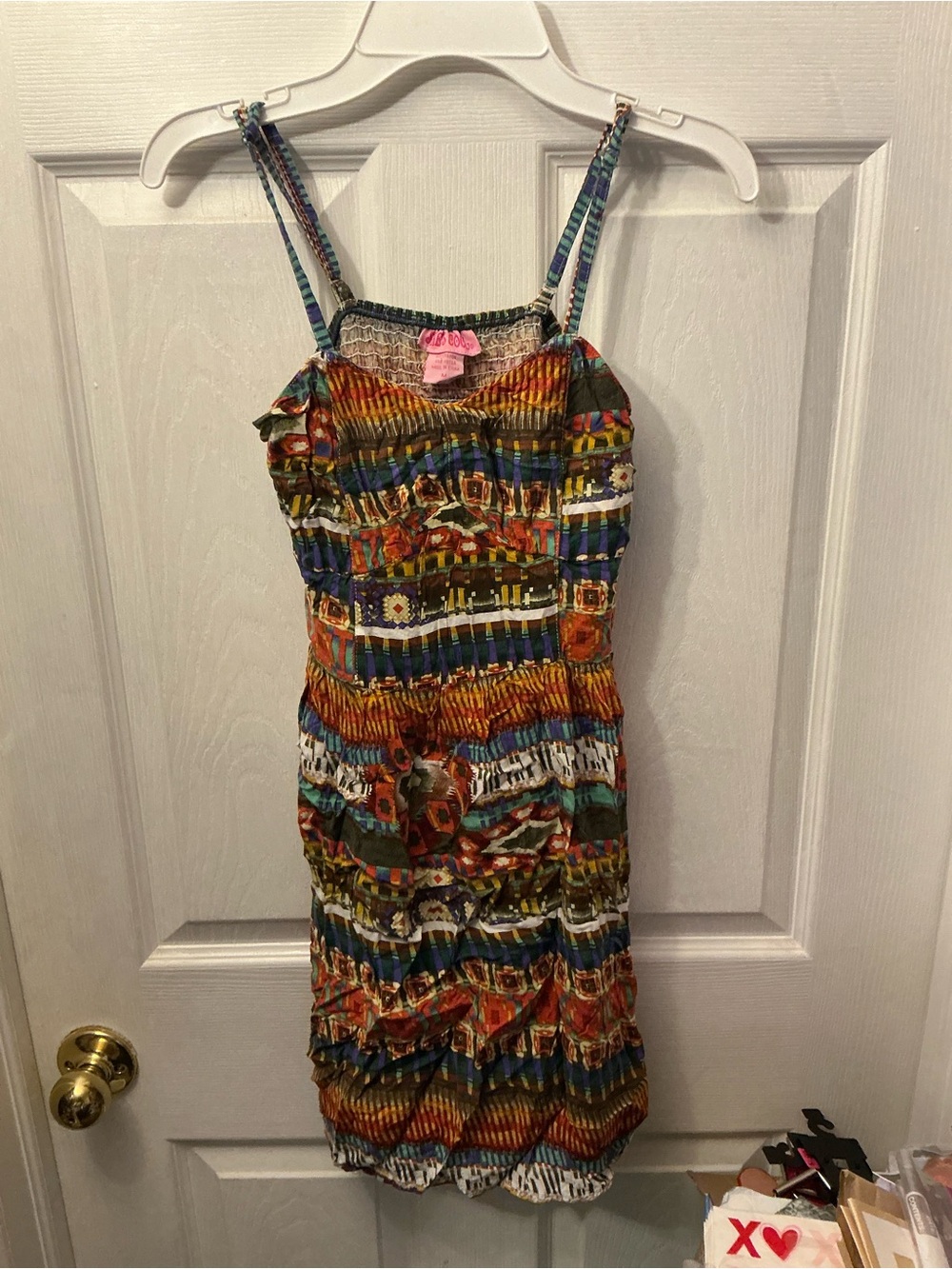 She's Cool Multicolor Striped Smocked Sundress